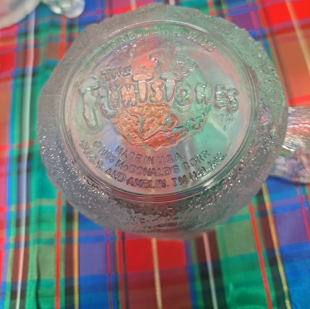 McDonald's Flintstones Glass Mug c1993 Collectible . - Picture 10 of 11